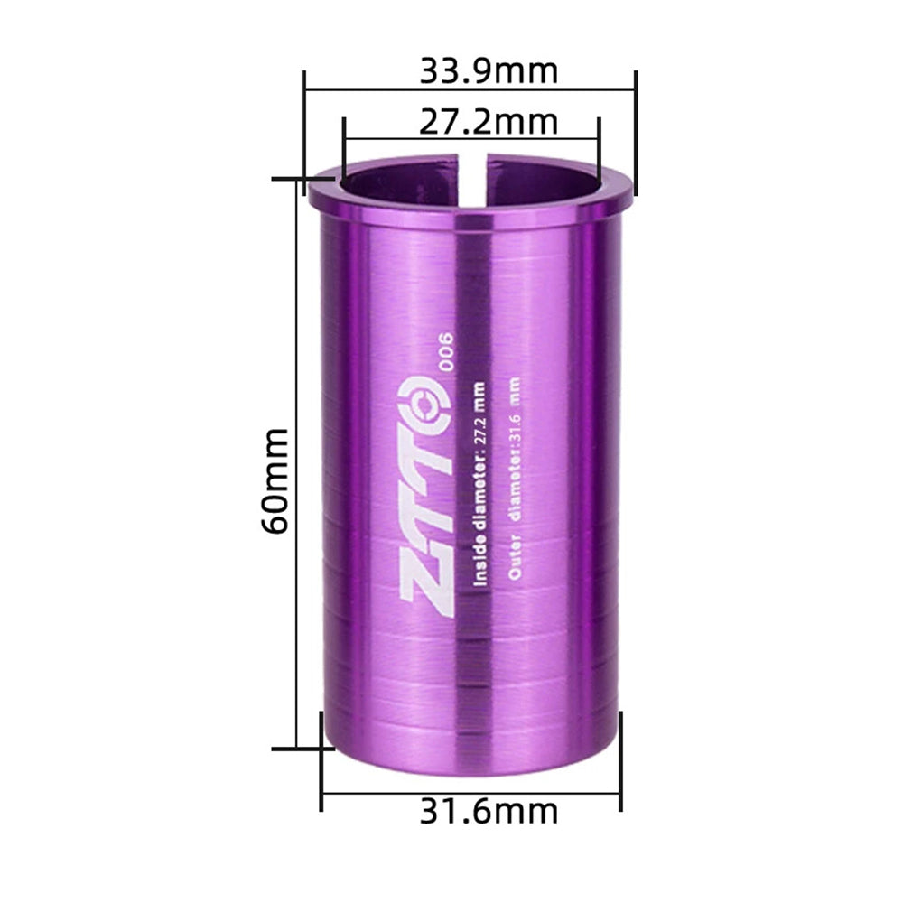 ZTTO Bike Seat Post Adapter Aluminum Bicycle Seat Post Tube Reducing Sleeve Converter ZTTO Bike Seat Post Adapter Aluminum Bicycle Seat Post Tube Reducing Sleeve Converter